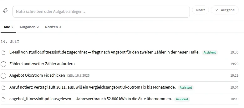 Nachrichten finden ihre Akte von allein